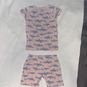 Carter's Pink and Blue Shark Pajama Top